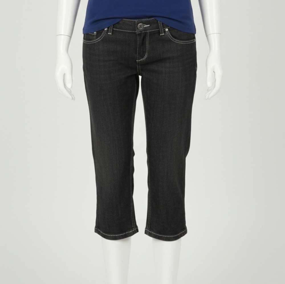 Phard Italian Black Denim Crop Jeans sz 30